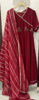 Picture of Dark maroon Anarkali with maggam work and  duppata
