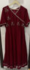 Picture of Dark maroon Anarkali with maggam work and  duppata