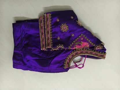 Picture of Aari work silk blouse