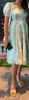 Picture of Sea green satin floral frock