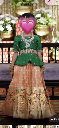Picture of Kota Lehanga and maggam work blouse 3-4y