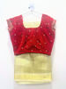 Picture of Golden tissue saree with multi use blouse