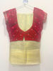 Picture of Golden tissue saree with multi use blouse