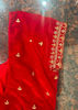 Picture of Golden tissue saree with multi use blouse