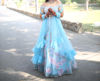 Picture of Blue embroidery cape lehenga