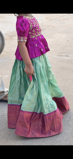 Picture of Benaras lehenga with maggam work blouse 6-7Y