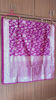 Picture of Magenta pink floral and silver zari saree