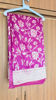 Picture of Magenta pink floral and silver zari saree