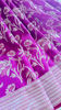 Picture of Magenta pink floral and silver zari saree