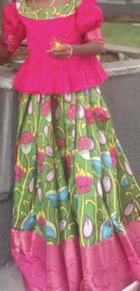 Picture of Pen kalamkari printed lehenga blouse 10-13Y