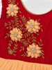 Picture of Elegant Red & Peach Floral Party Frock 1-2 years