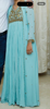 Picture of Beautiful coat style light green color  full length dress with yolk work
