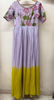 Picture of Ombré lavender yellow color full length designer dress