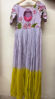 Picture of Ombré lavender yellow color full length designer dress