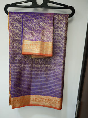 Picture of Vintage lavender Art silk saree