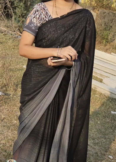 Picture of Fancy saree with design blouse