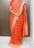 Picture of Red woven georgette Saree