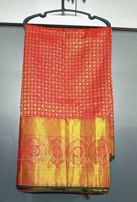 Picture of Maroonish Red bridal Kanchi pattu saree