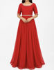Picture of Red maggam work long frock from boutique