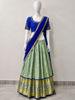 Picture of Semi-Pattu Royal Blue Lehenga Set