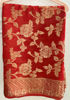 Picture of Red zari woven georgette saree