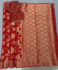 Picture of Red zari woven georgette saree