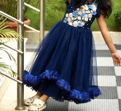 Picture of Blue feather frock 4-5y