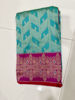 Picture of Never worn Banarasi bright seagreen pink festive saree