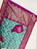 Picture of Never worn Banarasi bright seagreen pink festive saree