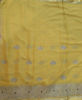 Picture of Bright Yellow saree with nice silver zari and circular lace border