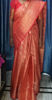 Picture of Peach and red Pattu saree