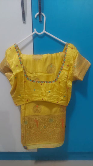 Picture of Mushru Silk Saree _ Bright Yellow