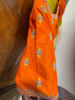 Picture of Mehendi green pattu saree with maggam blouse