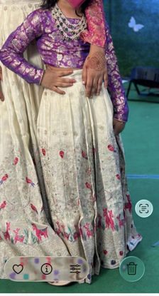Picture of Tissue Lehanga and benaras blouse 2-4y