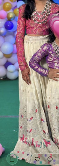 Picture of Tissue work Lehanga with benaras blouse 8-10y