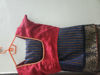 Picture of Floral Rose Navy Blue Silk Saree with Golden Zari Border