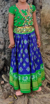 Picture of Ikkath pattu Lehenga 8-9Y