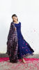 Picture of Blue floral Anarkali with palazzo
