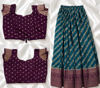 Picture of Teal blue benarasi lehenga