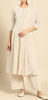 Picture of Off White Embroidered panelled A-line anarkali shape Kurta, Palazzos and Dupatta