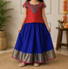 Picture of Blue pattu lehenga 4-5Y