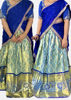 Picture of Semi-Pattu Royal Blue Lehenga Set