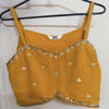Picture of Yellow skirt  crop top with gotapatti cape