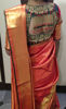 Picture of Royal Red Gold Zari Brocade Saree – Designer Embroidered Blouse