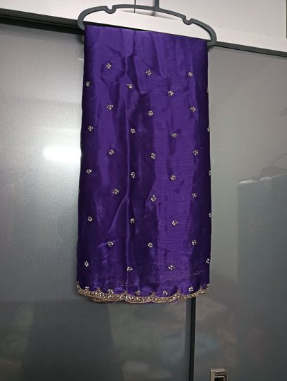 Picture of Never worn Deep Purple space silk saree