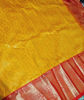 Picture of Mango yellow premium quality semi kanchipattu pattu saree with long border and fully stitched maggam work blouse