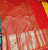 Picture of Mango yellow premium quality semi kanchipattu pattu saree with long border and fully stitched maggam work blouse