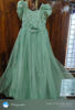 Picture of Customised sea green long frock 12y