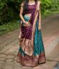 Picture of Teal blue benarasi lehenga