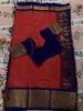 Picture of Kuppadam pattu saree with embroidered blouse
